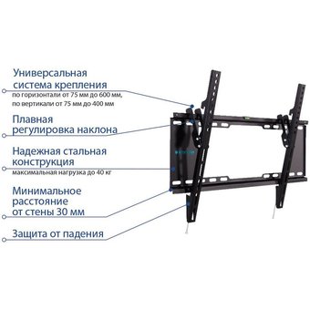  Кронштейн Kromax IDEAL-102 черный 