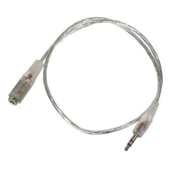  Кабель-удлинитель аудио Buro Jack 3.5 (m)/Jack 3.5 (f) 0.5м прозрачный (CAB025-0.5M) 
