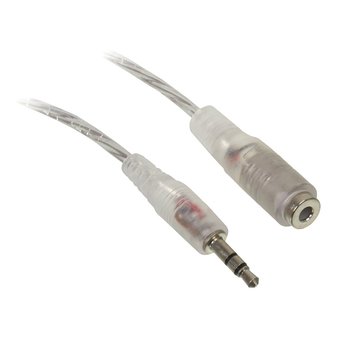  Кабель-удлинитель аудио Buro Jack 3.5 (m)/Jack 3.5 (f) 0.5м прозрачный (CAB025-0.5M) 