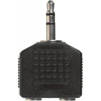  Адаптер аудио Ningbo JAAA095-B 2xJack 3.5 (f)/Jack 3.5 (m) черный 