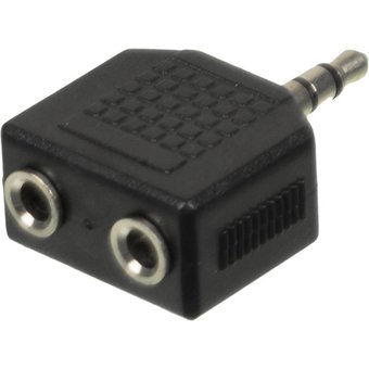  Адаптер аудио Ningbo JAAA095-B 2xJack 3.5 (f)/Jack 3.5 (m) черный 