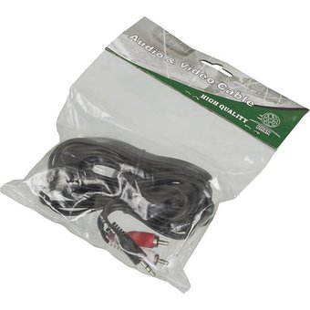  Кабель аудио Ningbo JAAC010-5 2хRCA (m)/Jack 3.5 (m) 5м черный 