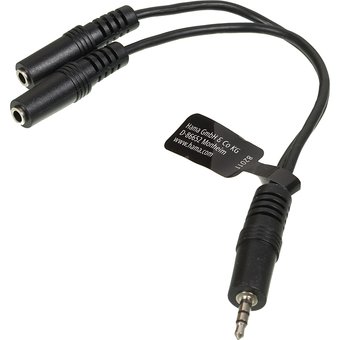  Адаптер аудио Hama H-48925 2xJack 3.5 (f)/Jack 3.5 (m) 0.2м черный (00048925) 
