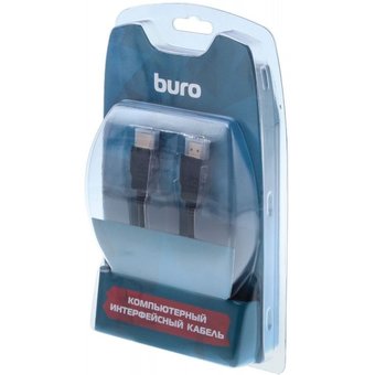  Кабель аудио-видео Buro HDMI 1.4 HDMI (m)/HDMI (m) 5м Позолоченные контакты черный (BHP RET HDMI50-2) 
