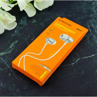  Наушники Borofone BM57 Platinum universal earphones with microphone, silver 