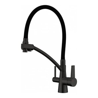 Смеситель для кухни Gappo G4398-16 549409 35к с вых. для питьевого фильтра черный 