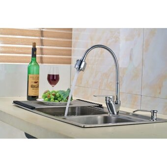  Смеситель для кухни Rossinka S35-26 с гибким изливом 