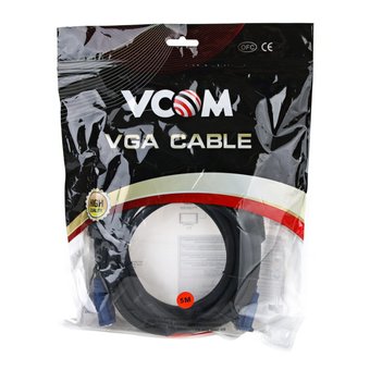  Кабель VCom VVG6460-5MO удлинительный Монитор-SVGA card (15M-15F) 5m, 2 фильтра 