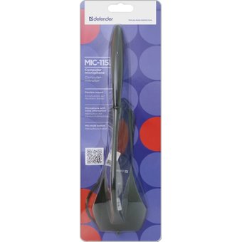  Микрофон DEFENDER MIC-115 кабель 1,7м черный 