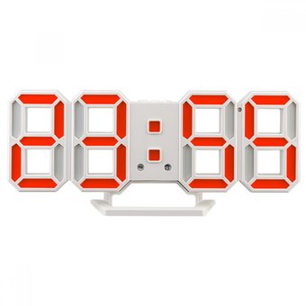  Часы-будильник Perfeo LED Luminous 2, белый корпус / красная подсветка (PF-6111) 