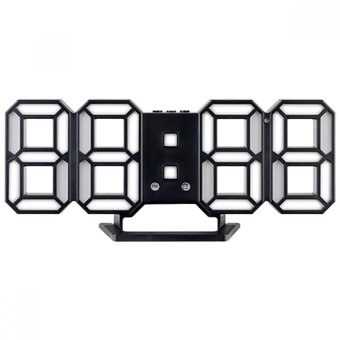  Часы-будильник Perfeo LED Luminous 2, черный корпус / белая подсветка (PF-6111) 