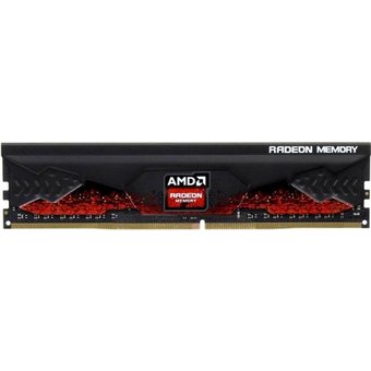  ОЗУ AMD Radeon, 32GB, DDR4 3200 DIMM R9 Gamers Series Black Gaming Memory R9S432G3206U2S Non-ECC, CL16, 1.35V, Heat Shield, RTL 