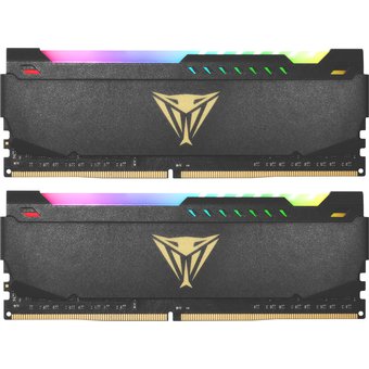  ОЗУ Patriot Memory DDR 4 DIMM 32Gb PC25600, 3200Mhz, CL18, PATRIOT Viper Steel RGB (PVSR432G320C8) (retail) 
