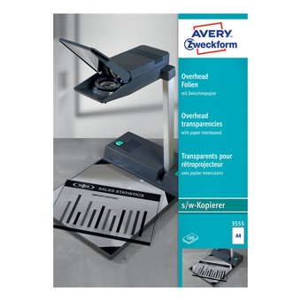  Пленка Avery Zweckform 3555 A4/100л./прозрачный для лазерной печати 