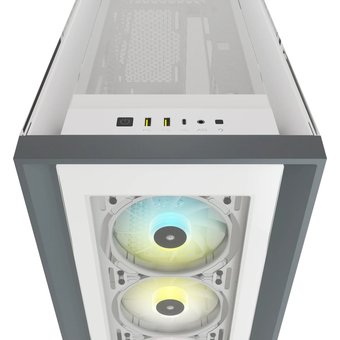  Корпус Corsair iCUE 5000X RGB CC-9011213-WW Tempered Glass Mid-Tower Smart Case, White 