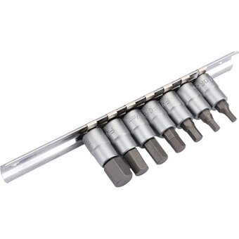  Набор кор. головок-бит 6гр. FORCE 2073 на планке 7пр 