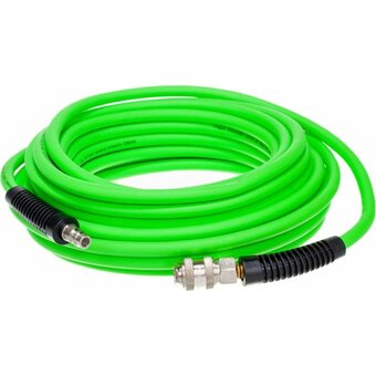  Шланг эластичный резиновый с ПВХ покрытием быстросъемными соединениями и защитой от перегибов Pegas pneumatic (4932) 20m 6*12 mm 