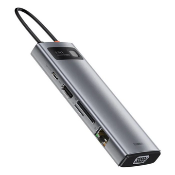  USB Hub Baseus Metal Gleam (CAHUB-CU0G) 9-in-1 Multifunctional Type-C HUB Docking Station Space Gray 