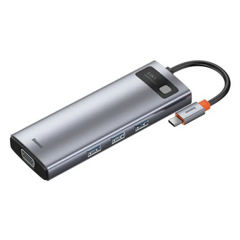  USB Hub Baseus Metal Gleam (CAHUB-CU0G) 9-in-1 Multifunctional Type-C HUB Docking Station Space Gray 