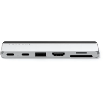  USB-hub Satechi Dual USB-C Hub For Surface Pro 9 Silver ST-HSP9P 