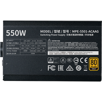  Блок питания Cooler Master MWE Gold V2 550 (MPE-5501-ACAAG-EU) 550W 80 Plus Gold, RTL 