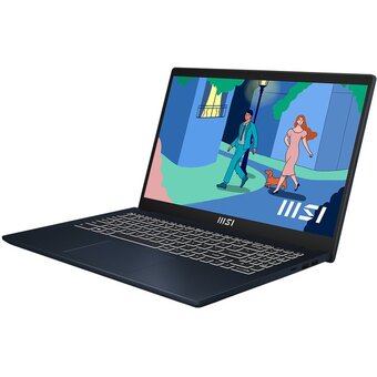  Ноутбук MSI MS-15H1 Modern 15 B12MO-656XBY (9S7-15H114-656) 15.6" FHD IPS 60Hz/i5-1235U/16GB/SSD512GB/Intel Iris Xe/White Backlit/DOS/Star Blue 