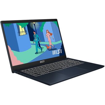  Ноутбук MSI MS-15H1 Modern 15 B12MO-656XBY (9S7-15H114-656) 15.6" FHD IPS 60Hz/i5-1235U/16GB/SSD512GB/Intel Iris Xe/White Backlit/DOS/Star Blue 