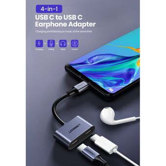  Разветвитель UGREEN CM232 60165 USB-C One-Two Converter 