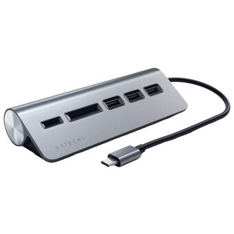  USB-концентратор Satechi ST-TCHCRM Type-C Aluminum USB Hub Micro/SD Card Reader with Black Cable Space Gray 