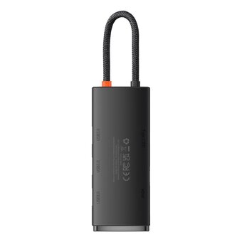  USB Hub Baseus Lite (WKQX040001) 5-Port Type-C HUB Docking Station (Type-C to HDMI+USB3.0*3+PD) Black 