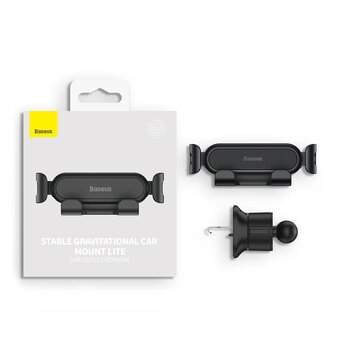  Автомобильный держатель Baseus SUWX010001 Stable Gravitational Car Mount Lite Air Outlet black 
