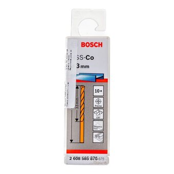  Сверло Bosch 2608585876 HSS-CO 3мм Standard 