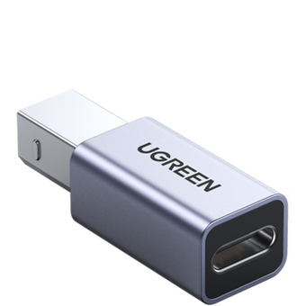  Адаптер UGREEN US382 20120 USB2.0 USB-C/F to USB2.0 B/M Adapter Aluminum Case 