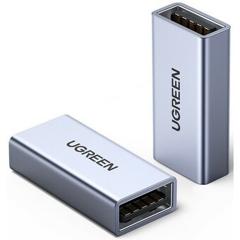  Адаптер UGREEN US381 20119 USB3.0 A/F to A/F Adapter Aluminum Case Silver 