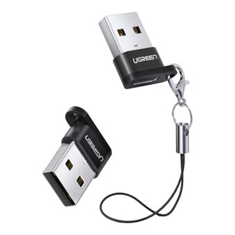  Адаптер UGREEN US280 50568 USB A Male to USB-C Female Adapter Black 