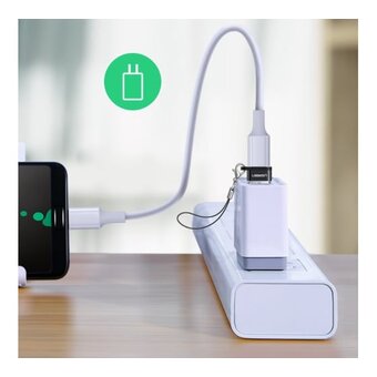  Адаптер UGREEN US280 50568 USB A Male to USB-C Female Adapter Black 