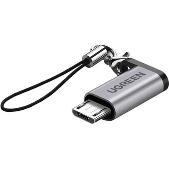  Адаптер UGREEN US282 50590 USB-C Female to Micro USB Male Adapter Gray 