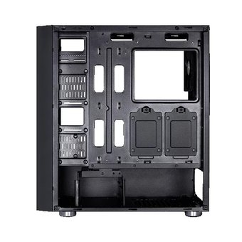  Корпус Aerocool Quartz Red, ATX, без БП, закаленное стекло спереди и сбоку, 3x 12см LED (красный), 1х 12см (черный) в комплекте, 1xUSB 3.0, 2xUSB 2.0 