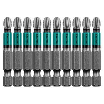  Биты KRAFTOOL 26122-3-50-10 Optimum Line, PH3, 50мм, тип хвостовика E 1/4", 10шт в блистере 