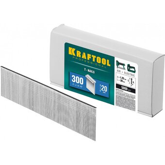  Гвозди KRAFTOOL 31785-20 для нейлера 20 мм, тип 300, 5000 шт 