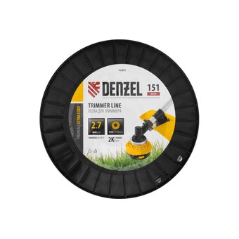  Леска для триммера Denzel Extra Cord 96809 двухкомпонентная круглая, 2,7ммх151м, на DIN катушке 