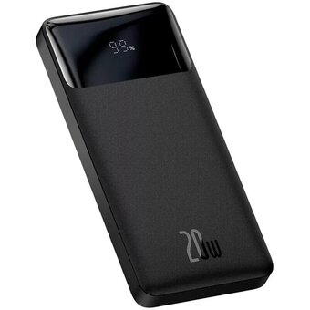  Внешний аккумулятор Baseus PPBD050301 Bipow Digital Display Fast Charge 10000mAh 20W Black with Cable USB to Micro 25cm 