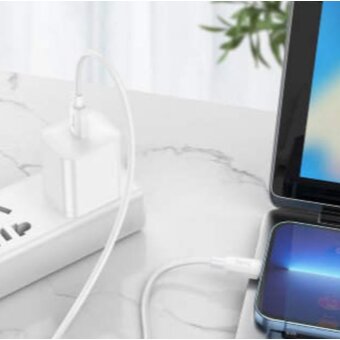  Дата-кабель HOCO X96 Hyper PD charging data cable Lightning (белый) 