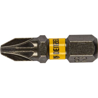  Набор бит Denzel 11654 PZ2х25, сталь S2, шестигранный профиль, 10шт 