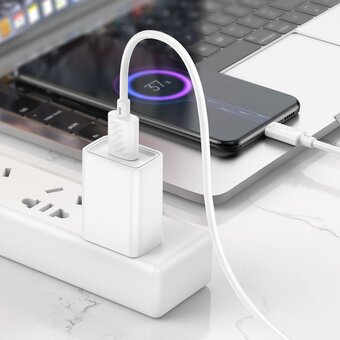  Дата-кабель HOCO X88 Gratified charging data cable for micro (белый) 