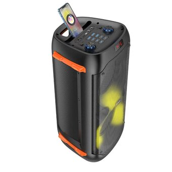  УЦ Портативная колонка HOCO BS53 Manhattan wireless dual mic outdoor (черный)(плохая упаковка) 