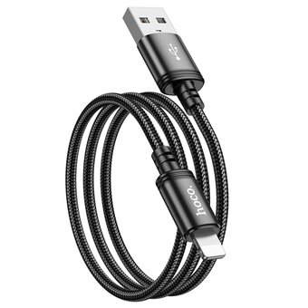  Дата-кабель HOCO X89 Wind charging Lightning, 1м (черный) 