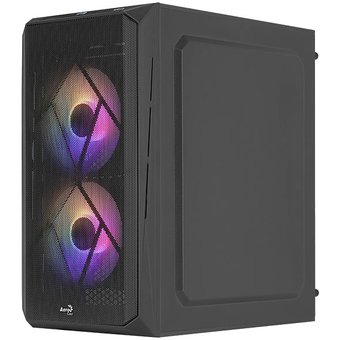  Корпус Aerocool Cs-107-A-BK-v2 (mATX, без БП, Window, USB3.0 x1, USB2.0 x1, 12cm FRGB fans x3) 