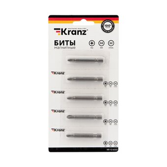  Бита Kranz KR-12-6322 PZ 2x50мм для шуруповерта сталь S2 