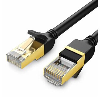  Кабель UGREEN NW107 11270 Cat 7 F/FTP Lan Cable 3m Black 